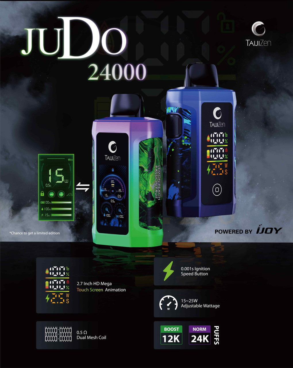 TaijiZen JuDo Pod Desechable 24mil Hits