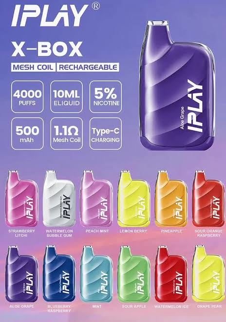 IPLAY X-BOX Pod Desechable 4000 Hits